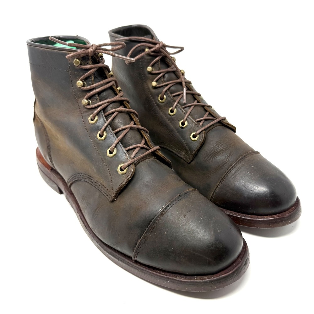 LL Bean Katahdin Iron Works Engineer Boots Mens 13 Brown Leather Cap Toe 38026